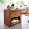 Picture of Solid Wood Sheesham Nightstand With 1 Drawer