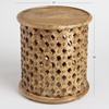 Picture of Solid Wood Round Carved End Table
