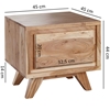 Picture of Solid Wood Bed Side In Natural Finish