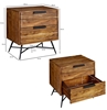 Picture of Solid Wood Sheesham Bedside With Iron legs And 2 Drawers