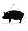 Picture of Black Piggy Shape  Hanging Chalkboard