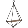 Picture of Black and Brown Triangular Wall Shelf
