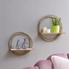 Picture of Set of 2 Floating Rings Wall Shelves In Gold Finish
