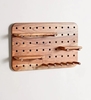 Picture of Solid Wood  Rectangular Wall Shelf With Key Holder