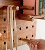 Picture of Solid Wood  Rectangular Wall Shelf With Key Holder