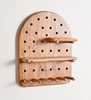 Picture of Solid Wood Semi Circular Wall Shelf With Key Holder