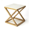 Picture of Butler Specialty Braylon Marble and Wood End Table in Brown