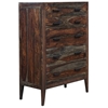 Picture of Porter Designs Fall River Solid Sheesham Wood Chest - Brown
