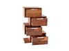 Picture of THAIS asymmetrical shelf - 4 drawers - Sheesham wood