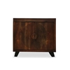 Picture of Moti Pema 32" 2 Carved Doors Mid-Century Solid Wood Cabinet in Brown