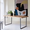 Picture of Accord - Solid acacia and metal dining table 6/8 pers