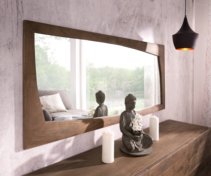 Picture of Design wall mirror Wyatt 160x70 cm acacia brown