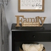 Picture of HomeRoots 17" Family Where Life Begins Modern Wood Wall Decor in Natural