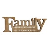 Picture of HomeRoots 17" Family Where Life Begins Modern Wood Wall Decor in Natural