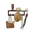 Picture of HomeRoots 33.25" Large Modern Wood Coat or Towel Rack with Shelf in Espresso