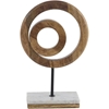 Picture of Leeds & Co 13"H x 4"W Brown Mango Wood Modern Sculpture Abstract