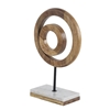 Picture of Leeds & Co 13"H x 4"W Brown Mango Wood Modern Sculpture Abstract