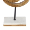 Picture of Leeds & Co 13"H x 4"W Brown Mango Wood Modern Sculpture Abstract