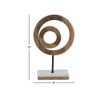 Picture of Leeds & Co 13"H x 4"W Brown Mango Wood Modern Sculpture Abstract