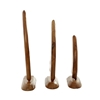 Picture of Leeds & Co 19.7"H x 3.85"W Brown Teak Wood Sail Boat Sculpture (Set of 3)