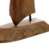 Picture of Leeds & Co 19.7"H x 3.85"W Brown Teak Wood Sail Boat Sculpture (Set of 3)