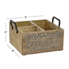 Picture of Leeds & Co 5.45"H x 8.1"W Brown Wood Farmhouse Wine Holder Caddy
