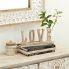 Picture of Leeds & Co 6.15"H x 2.3"W Brown Mango Wood Natural Decorative Sign