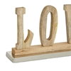 Picture of Leeds & Co 6.15"H x 2.3"W Brown Mango Wood Natural Decorative Sign