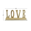 Picture of Leeds & Co 6.15"H x 2.3"W Brown Mango Wood Natural Decorative Sign