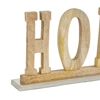 Picture of Leeds & Co 7.85"H x 2.35"W Brown Mango Wood Natural Decorative Sign