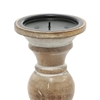 Picture of Leeds & Co Brown Mango Wood Candle Holder (Set of 3)