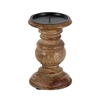 Picture of Leeds & Co Brown Mango Wood Candle Holder (Set of 3)