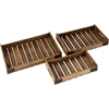 Picture of Leeds & Co Brown Mango Wood Farmhouse Tray (Set of 3)