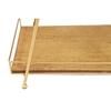 Picture of Leeds & Co Brown Wood and Iron Metal Natural 2-Tier Tray Stand