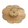 Picture of Leeds & Co Brown Wood Farmhouse Lazy Susan Cake Stand