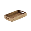 Picture of Leeds & Co Light Brown Mango Wood Rustic Tray (Set of 3)