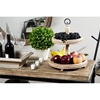 Picture of Leeds & Co Light Brown Wood and Metal 2-Tier Tray Stand