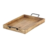Picture of Leeds & Co Rustic Brown Mango Wood Rustic Tray (Set of 3)