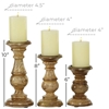 Picture of Leeds & Co White Mango Wood Candle Holder (Set of 3)