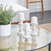 Picture of Leeds & Co White Wood Farmhouse Candle Holder (Set of 3)