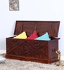 Picture of Solid Wood Handcrafted Trunk in Honey Oak Finish