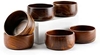 Picture of Spacetouch Set of 4 wooden serving bowls for Katori wood handcrafted brown Sheesham handcrafted bowls (diameter - 10 cm, H - 5 cm)
