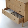 Picture of Chest of drawers in solid Accacia and rattan