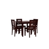 Picture of Claire Rosewood 4 Seater Dining Table With Set Of 4 Chairs In Walnut Finish