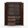 Picture of Claire Solid Sheesham Wood 2 Door Wardrobe In Provincial Teak Finish