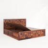 Picture of Diamond Solid Wood King Size Box Storage Bed In Honey Oak Finish WITH 2 BEDSIDE